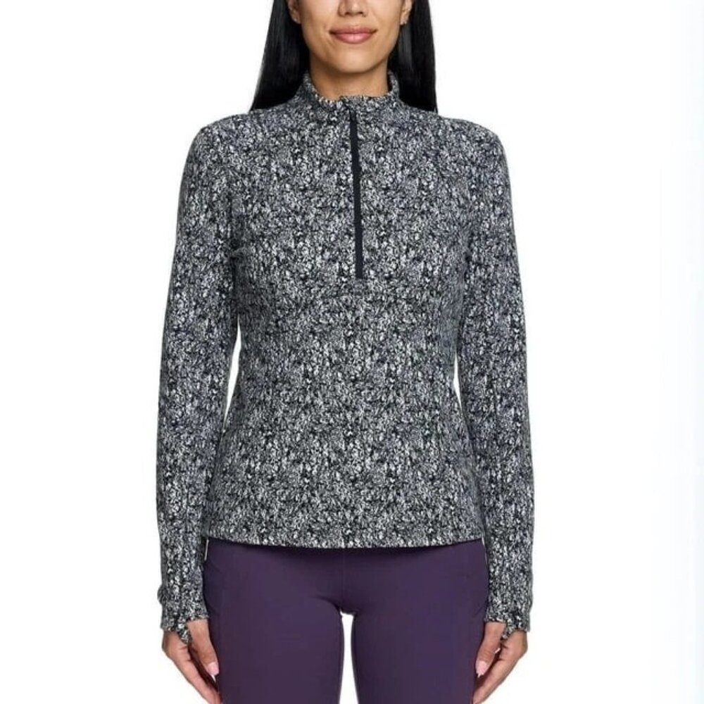 Spyder Active Womens Lg Fleece Half Zip Athletic Pullover Lightweight Sweatshirt